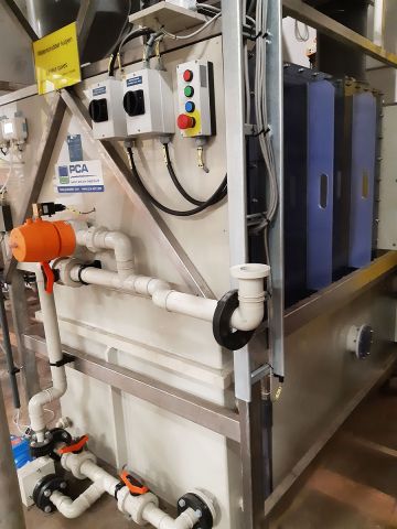 Installation de purification d'air en deux étapes avec tour de vaporisation et laveur de gaz pour la purification de acides et pigments de peinture, PCA Air