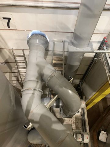 Tweetraps luchtzuiveringsinstallatie met sproeitoren en gaswasser voor de zuivering van zuren en verfpigmenten, PCA Air